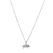 Spinningdaisy Silver Plated 3D Crystal Big Belly Pig Necklace