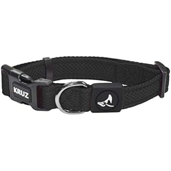 KRUZ PET KZA102-01L Breathable Mesh Dog Collar, Soft and Strong, Large