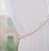 Baihoo Set of 2 Rope Satin Drape Curtain Tiebacks Holdbacks, 27 inches Long, Ivory