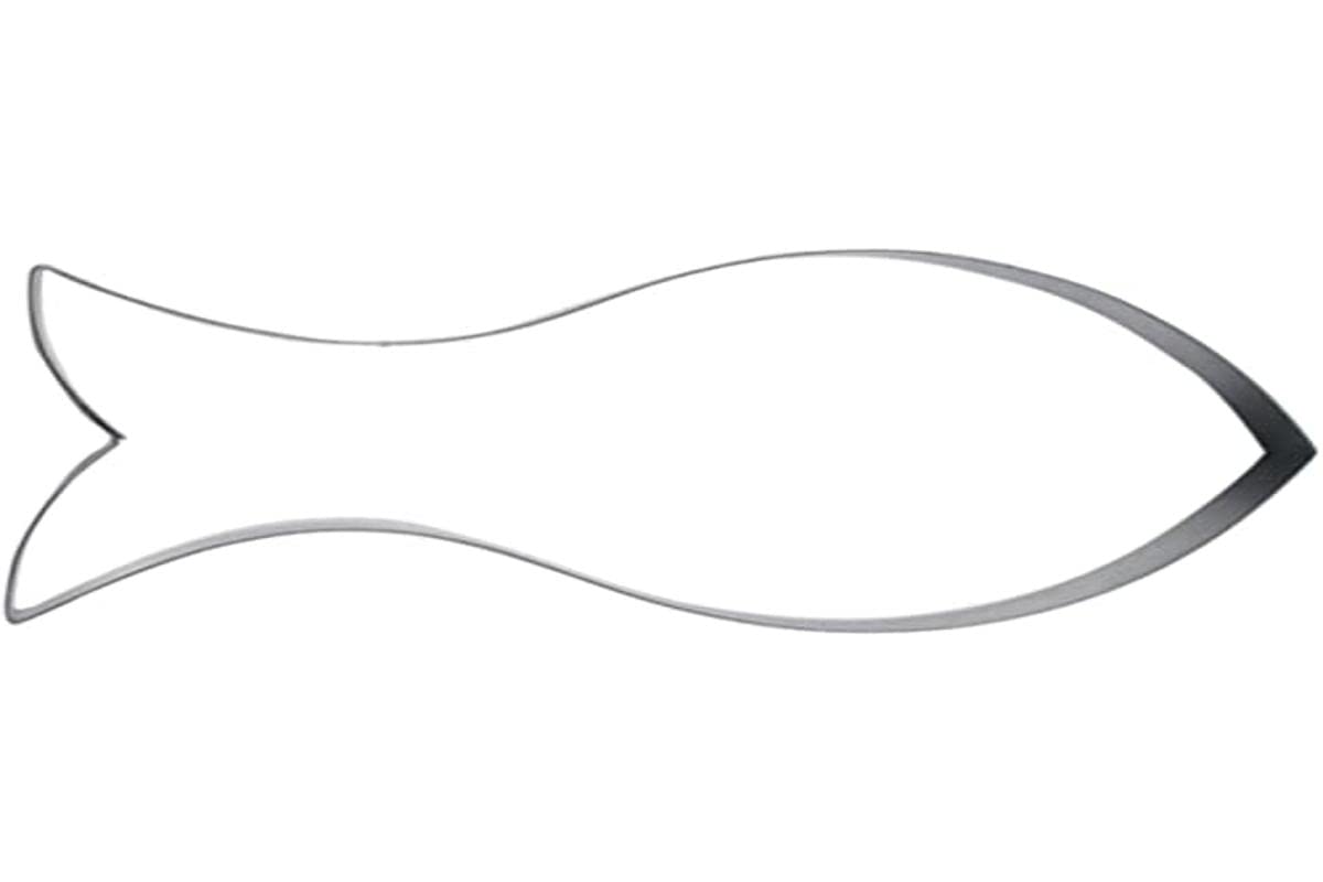 Staedter Fish Shape Cookie Cutter, Silver, 13 cm