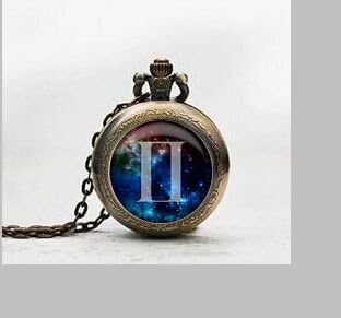 Gemini Nebula Pendant Pocket Watch ,Gemini Nebula Necklace Pocket Watch Charm, Zodiac Pendant in Your Choice of Finish Pendant Pocket Watch Glass Tile Jewelry,glass Zodiac Pendant in Your Choice of Finish Watch,zodiac Pendant in Your Choice of Finish Photo