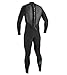 O'Neill Mens 3/2mm Reactor Back Zip Full Wetsuit, Black, XXX-Large