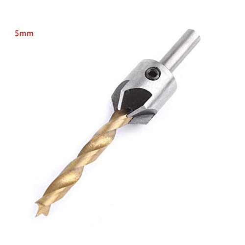 Verzinkboren voor hout, hoge snelheid stalen verzinkboor met 1 gratis inbussleutel voor boren Afkanten Ontbramen(4-piece… - Afbeelding 5