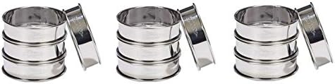 Patisse 02141 4-piece round double rolled tart rings set, 3.125", Metal (Thrее Расk)
