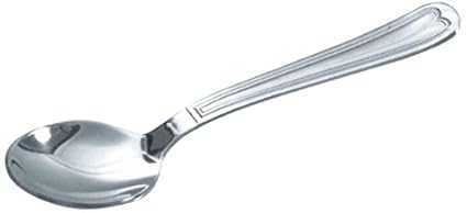 Crystal Stainless Steel Coffee Spoon Set, Set of 6, Silver