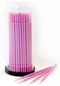 Micro Brushes 100 Count Fine Tipped Applicator for Eyelash Extensions - Adhesives - Creams - Health Care