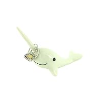 OYLZ Adorable Ceramic Narwhal Ring Holder,Engagement Ring and Wedding Ring Display Holder Stand