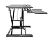 Monoprice Sit-Stand Riser Workstation Desk Converter Large - Black (37.4 x 15.7in) Table Top for Dual Display, Height Adjustable 4.2