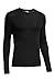 Icebreaker Merino Men's Everyday Long Sleeve Crewe Top, Black, Large