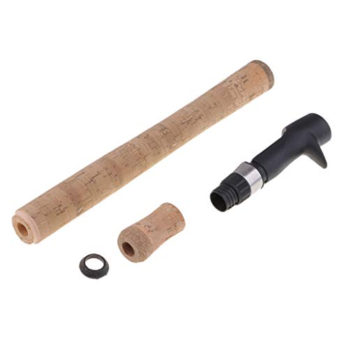 CUTICATE Kork Angelgriff Set DIY Angelrute Teile Gebäude Repair Tool Rollenhalter – Bild 7