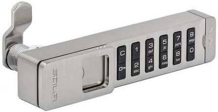 Electronic Lock, Brushed Nickel, 12 Button
