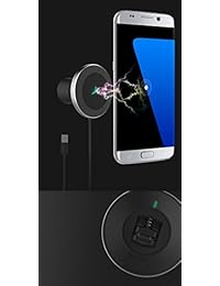 NobleLuxUSA   Cargador de coche inalámbrico magnético para Samsung S10 S10+, S9 S9+, S8 S8+, S7 S7 Edge, Note 8, Note 7, iPhone Xs XS MAX XR X 8 8 Plus y todos los dispositivos compatibles con QI