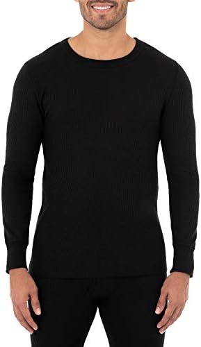 Fruit of the Loom Men's Waffle Weave Crew Neck Thermal Top, Large