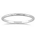 1mm Thin Domed Wedding Band in 14K White Gold