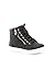 Soho Shoes New Women's Quilted Zipper High Top Lace Up Sneaker