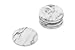 Fox Run 48749 Natural White Polished Marble Stone Coasters, Set of 6
