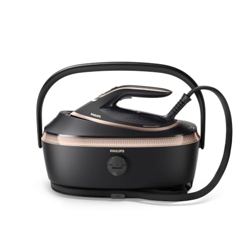 Philips PerfectCare 8000 Series Dampfbügelstation – 215g Dauerdampf, 750g Dampfstoss, Einfaches Tragen, OptimalTEMP, SteamGlide Elite, 1,4L, Easy De-C