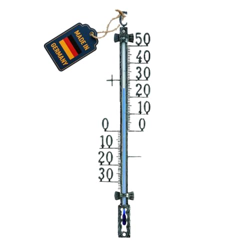 TFA Dostmann Termometro analogico da esterno, 12.5001.50, resistente alle intemperie, per il controllo della temperatura esterna, stagno antico