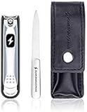 Manicure and Pedicure Nail Clipper from POWERGROOMING - Powerful Trimmer for Thick and Thin Finger Nails and Toe Nails - Included Nail File and"Catcher" for Easy Cleanup (1 Pack)