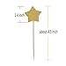WARMBUY Gold Glitter Cupcake Cake Toppers, Double Sided Stars, 50 Pack