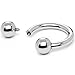 Inspiration Dezigns 10G, 8G, 6G, 4G, 2G, 0G, 00G Horseshoe Circular Barbell 316L Surgical Steel Internally Threaded - Sold Individually (10G L: 1/2