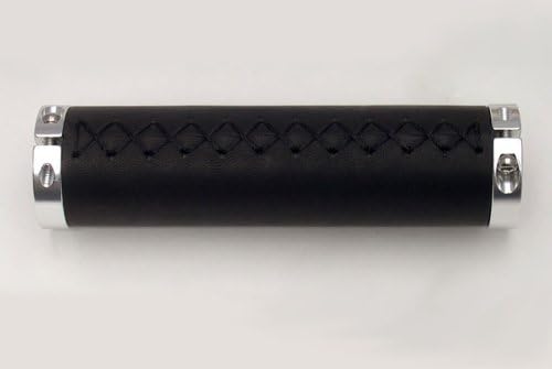 Cardiff Julian Leather Bicycle Handle Bar Grips (Black)