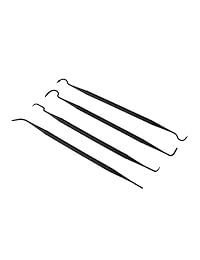 Se dd-44p 4-Piece 7 1/4" doble nylon Juego de ganzúas, color negro
