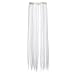 SWACC 7 Pcs Full Head Party Highlights Clip on in Hair Extensions Colored Hair Streak Synthetic Hairpieces (22-Inch Straight, White)thumb 4