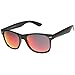 zeroUV - Flat Matte Reflective Mirror Color Lens Large Horn Rimmed Style Sunglasses - UV400