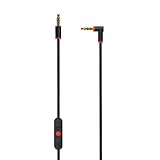 Haoos 3.5mm Replacement Monster Headphone Audio Cable with In-Line Remote, Microphone for Monster NCredible N-Ture, Roc/iSport Freedom, Elements, Monster DNA/DNA PRO/DNA PRO 2.O, DJ, 24K(4.3FT,Black)