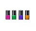 Elfenstall Colorful 20pcs Mini 1ml Roll on Glass Bottle for Essential Oil - Empty Aromatherapy Perfume Bottles - Refillable Slim Sample Vial with Metal Ball Amber Pink Green Purple