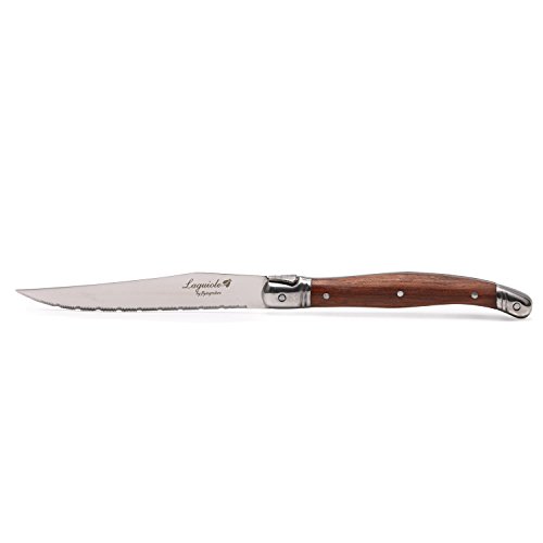 FLYINGCOLORS Laguiole Laguiole Steak Knife Set Stainless Steel Wood