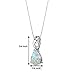 PEORA Created White Fire Opal Solitaire Teardrop Pendant Necklace for Women 925 Sterling Silver, 1.75 Carats Pear Shape 10x7mm with 18 inch Chain, October Birthstone Necklace, Fire Opal Necklace