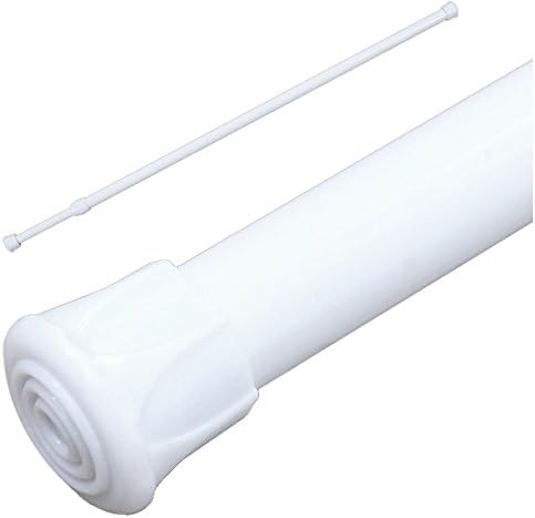 HongXander NEW Telescopic Curtain Rod Stainless Tension Rail Scratchproof Spring Loaded Net Voile Pole (55cm-90cm)