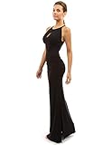 PattyBoutik Women's Keyhole Ruched Sides Slit Maxi Dress