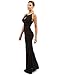 PattyBoutik Women's Keyhole Ruched Sides Slit Maxi Dress