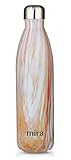 MIRA Vacuum Insulated Travel Water Bottle | Leak-Proof Double Walled Stainless Steel Cola Shape Sports Water Bottle | No Sweating, Keeps Your Drink Hot & Cold | 25 Oz (750 ml) | Sunset