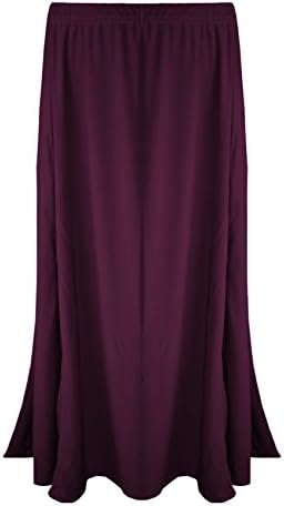 SA Fashions Elegant Ladies New Long Hippy Gypsy Maxi Plus Sizes Elastic Loose Waist Jersey UK Skirt