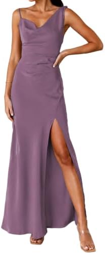 a-line scoop neck asymmetrical satin evening dress A-line Scoop Neck Satin Asymmetrical Wedding Dresses