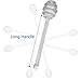 Timoo 2 PCS Glass Honey Dipper Sticks, 6 Inches Honey Spoon Dipper for Honey Pot Jar Containers