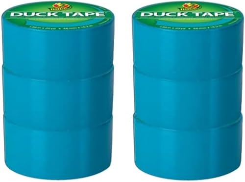 Duck Brand Color Duct Tape, 6-Roll, Tranquil Teal (1265020_C)