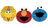 Sesame Street Honeycomb Decorations 3 count Elmo, Big Bird, and Cookie Monster Birthday Party Supplies