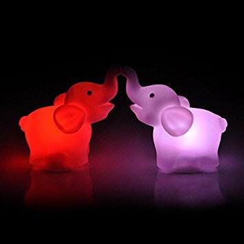 Baifeng Elephant Color Changing LED Night Light Lamp Wedding Party Home Decor, One Size - //coolthings.us