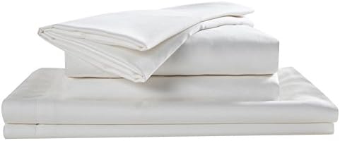Cotton Home Luxury Collection – Genuine 620 Thread Count Percale – 100% Egyptian Cotton – 4 Piece Silky Sateen Sheet Set(Raw White, Queen)