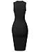 Awesome21 Women's Sleeveless Mock Neck Stretch Ribbed Sexy Body-Con Dress