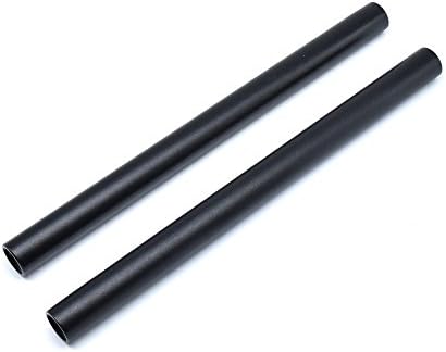 ROZOER 15mm DSLR Rod with M12 Thread in Both End for DSLR Rig Shoulder Support (8", Aluminium Alloy)