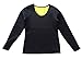 ValentinA Womens Body Shapers Long T-shirt Slimming Neoprene Vest Weight Loss Hot Sweat Shirt Black M = US Size XS-S