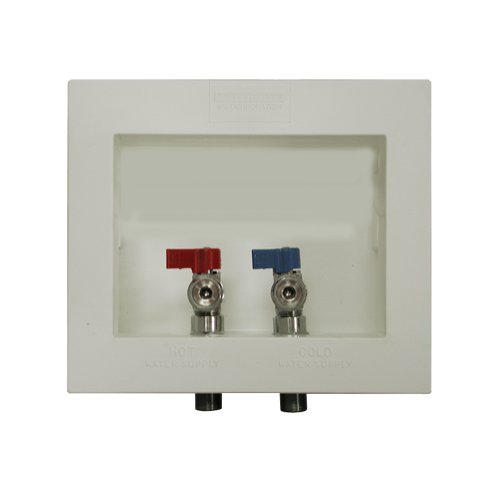 PlumBest B05900 Washing Machine Box With Valves and Offset Drain