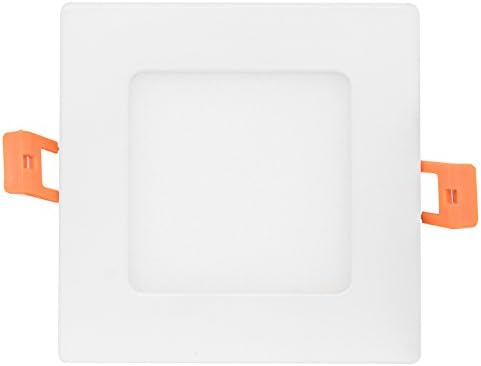 Westgate Lighting 15W 6 Inch Ultra Thin Slim Recessed Lighting Kit Square Shaped Dimmable LED Retrofit Downlight - External Junction Box Included - 5 Year (1 Pack 2700K Warm White)