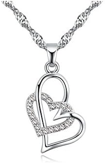 925 Sterling Silver Love Heart - Crystal Pendant Necklace for Women | Fine Jewelry - by Perfect Eden